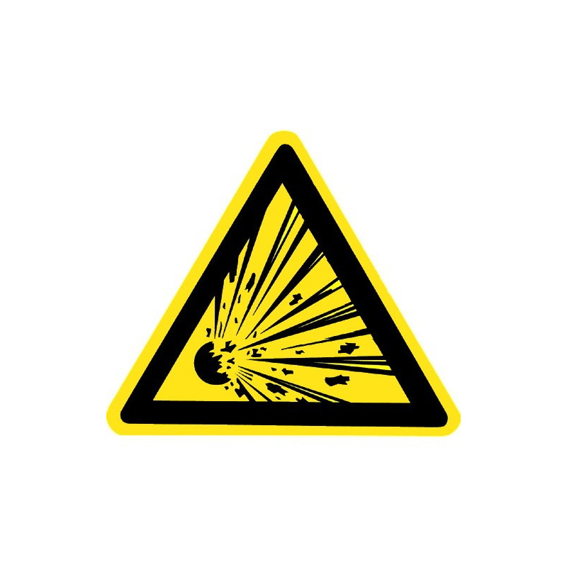 Warnung vor explosionsgefährlichen Stoffen - W002