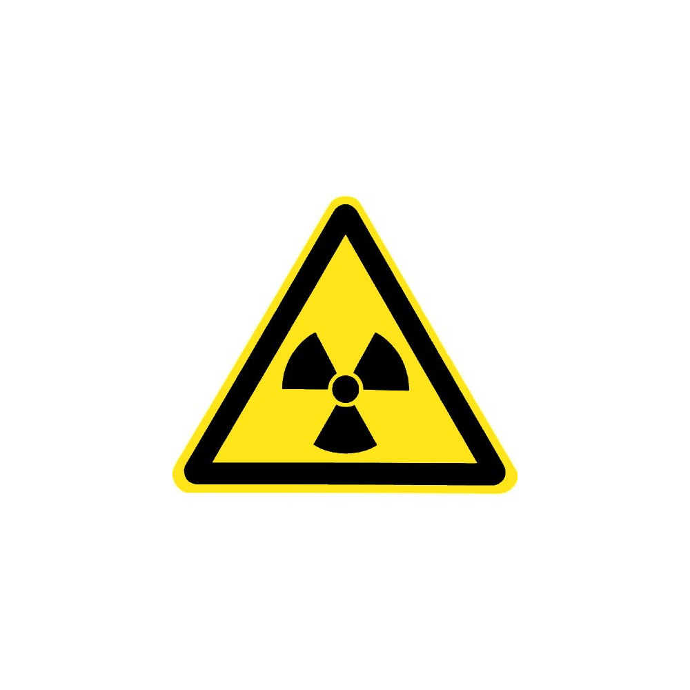 Schild Warnung radioaktiven Stoffen.. 10cm 11.0175 