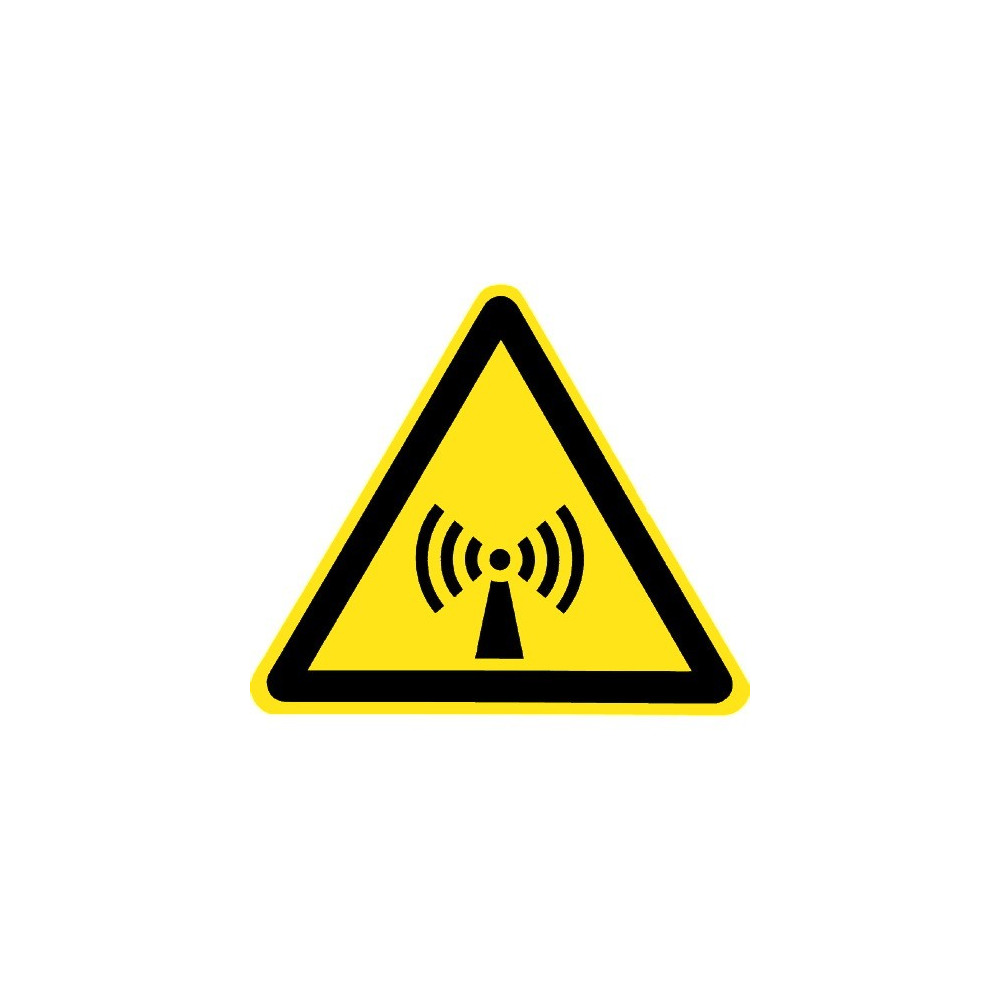 Warnzeichen ISO 7010,Aufkleber Warnung vor nichtionisierender Strahlung 