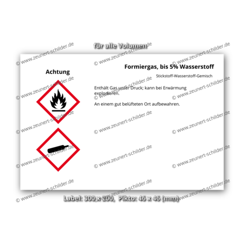 Formiergas, bis 5% Wasserstoff, Stickstoff-Wasserstoff-Gemisch