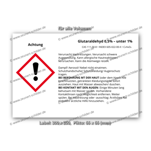 Glutaraldehyd 0,5% – unter 1%, CAS 111-30-8