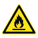 Warnung vor feuergefährlichen Stoffen - W021