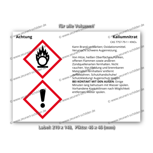 Kaliumnitrat, CAS 7757-79-1