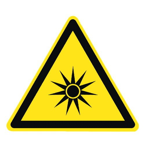 Warnung vor optischer Strahlung - W027