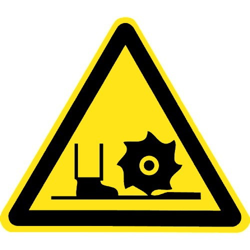 Warnung vor Fräswelle - DIN 4844-2 - D-W022