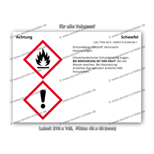 Schwefel, CAS 7704-34-9