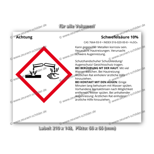 Schwefelsäure 10%, CAS 7664-93-9