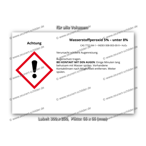 Wasserstoffperoxid 5% – unter 8%, CAS 7722-84-1