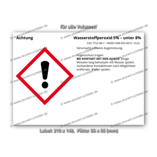 Wasserstoffperoxid 5% – unter 8%, CAS 7722-84-1