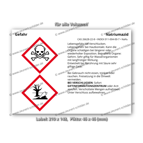 Natriumazid, CAS 26628-22-8