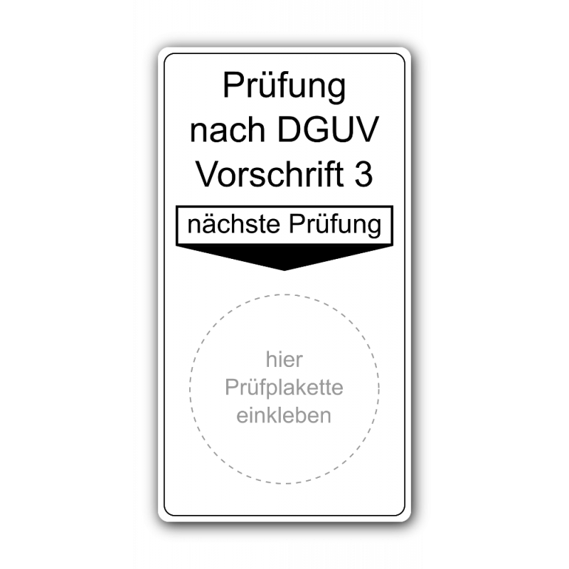 Wartungsplaketten Prüfung Prüfplaketten DGUV V3 Ø:20mm 128stück ehemals BGVA3 