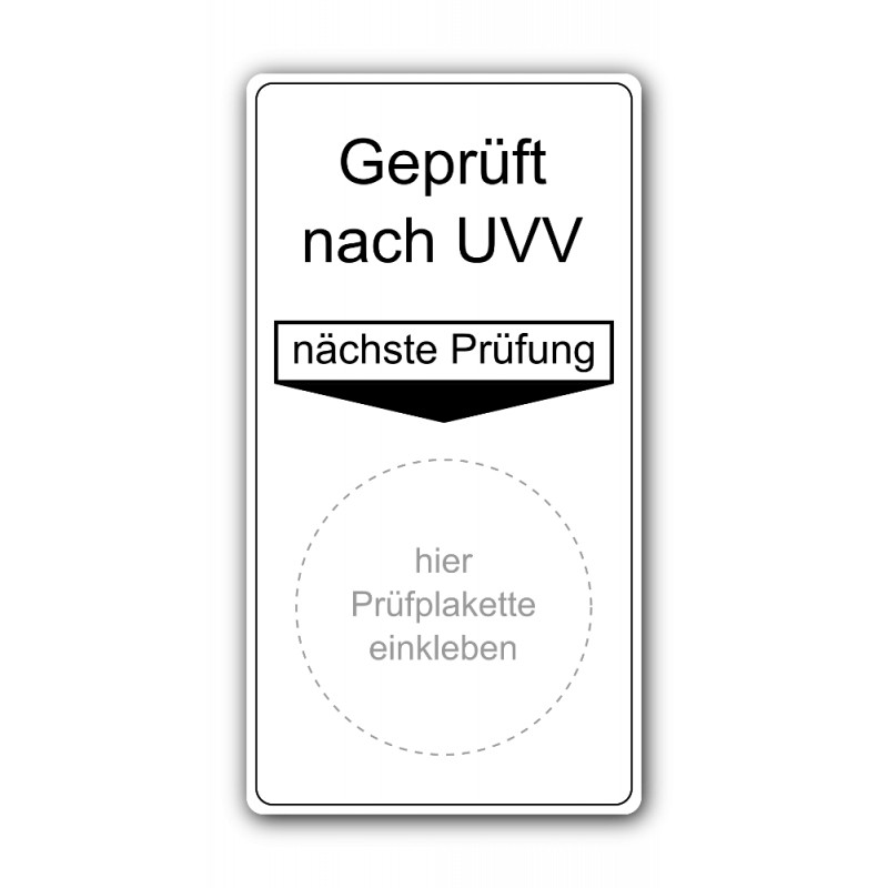 UVV Prüfplaketten Jahresplaketten Prüfplakette Prüfung Wartung Ø:20-50mm 