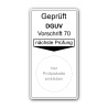 Grundplakette „Geprüft DGUV Vorschrift 70, nächste Prüfung“