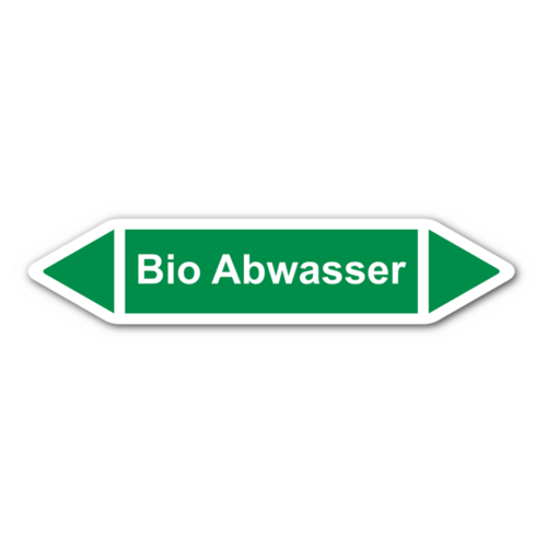 Rohrleitungskennzeichnung „Bio Abwasser“