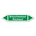 Rohrleitungskennzeichnung „Brauchwasser Rücklauf“