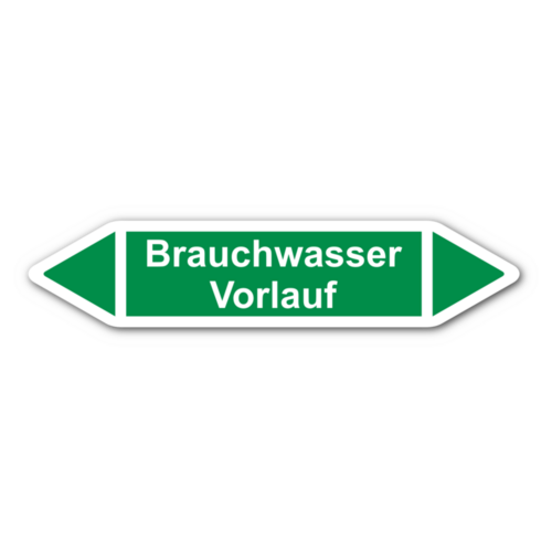 Rohrleitungskennzeichnung „Brauchwasser Vorlauf“