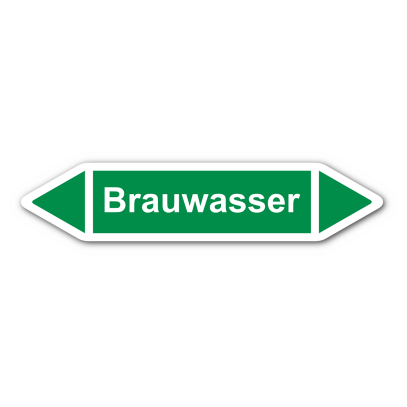 Rohrleitungskennzeichnung „Brauwasser“