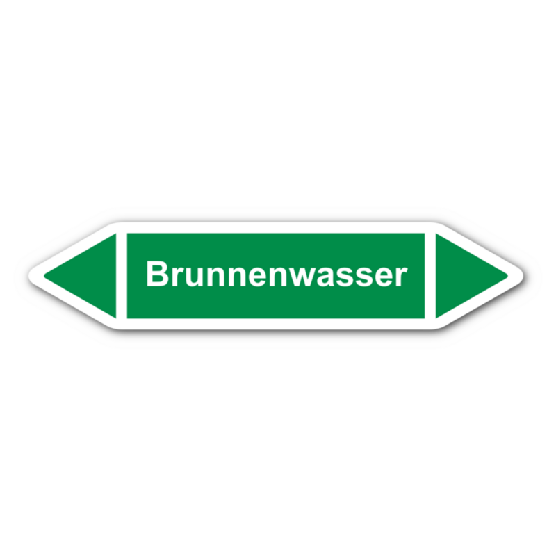 Rohrleitungskennzeichnung „Brunnenwasser“