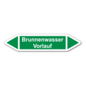 Rohrleitungskennzeichnung „Brunnenwasser Vorlauf“