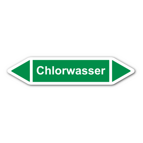 Rohrleitungskennzeichnung „Chlorwasser“