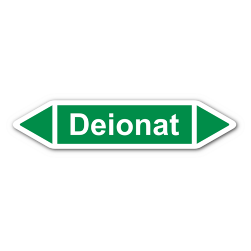 Rohrleitungskennzeichnung „Deionat“