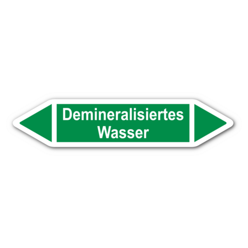 Rohrleitungskennzeichnung „Demineralisiertes Wasser“