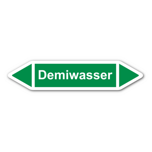 Rohrleitungskennzeichnung „Demiwasser“