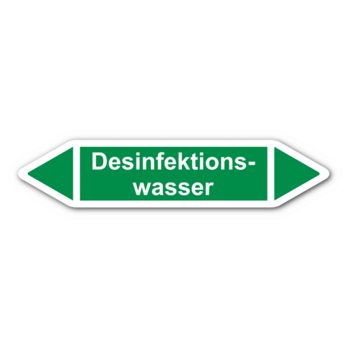 Rohrleitungskennzeichnung „Desinfektionswasser“