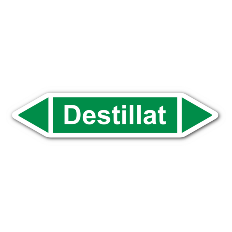 Rohrleitungskennzeichnung „Destillat“
