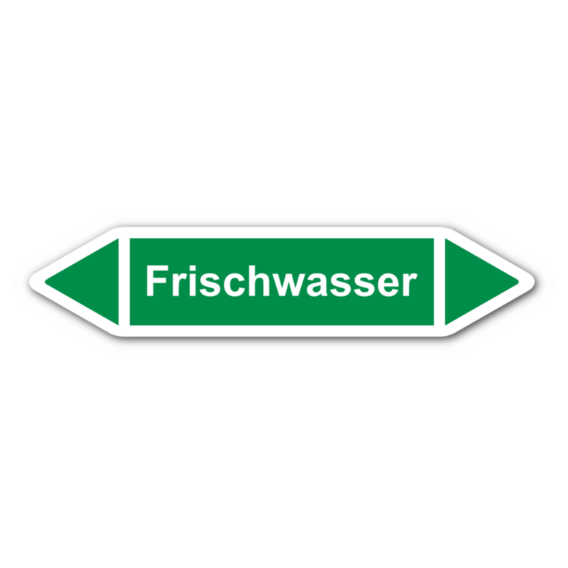 Rohrleitungskennzeichnung „Frischwasser“