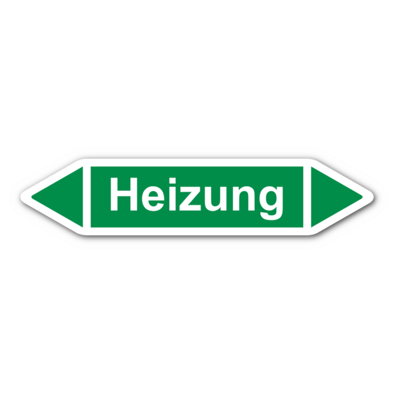 Rohrleitungskennzeichnung „Heizung“