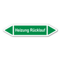 Rohrleitungskennzeichnung „Heizung Rücklauf“