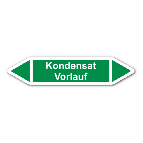 Rohrleitungskennzeichnung „Kondensat Vorlauf“