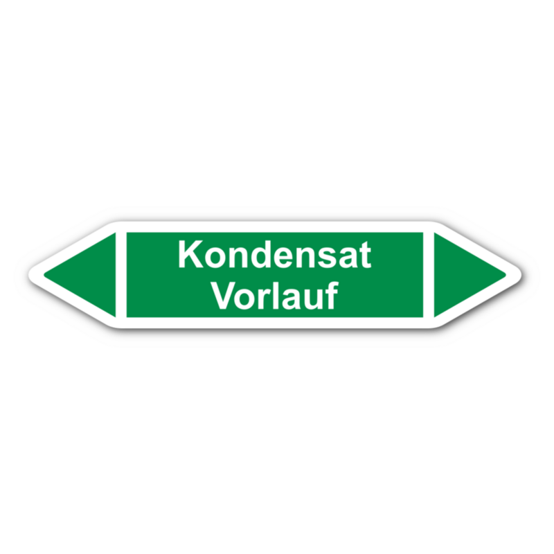 Rohrleitungskennzeichnung „Kondensat Vorlauf“