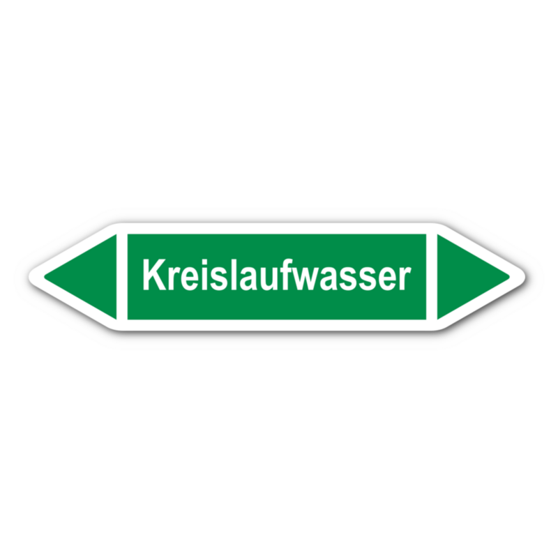 Rohrleitungskennzeichnung „Kreislaufwasser“