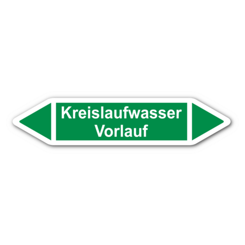 Rohrleitungskennzeichnung „Kreislaufwasser Vorlauf“