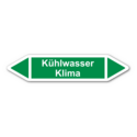 Rohrleitungskennzeichnung „Kühlwasser Klima“