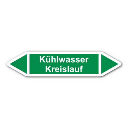 Rohrleitungskennzeichnung „Kühlwasser Kreislauf“