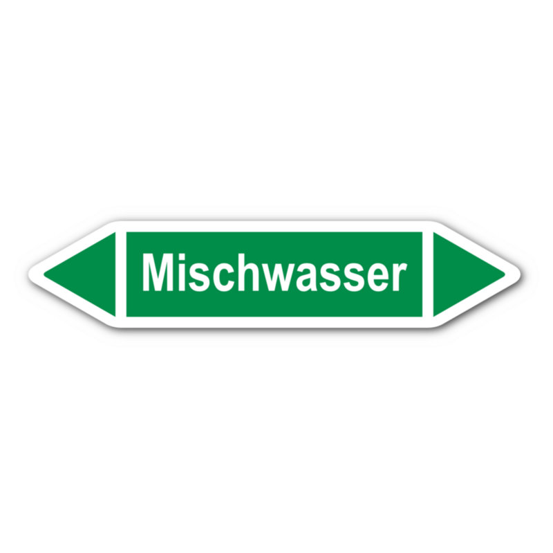 Rohrleitungskennzeichnung „Mischwasser“