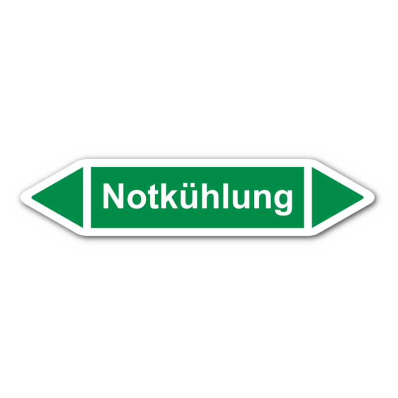 Rohrleitungskennzeichnung „Notkühlung“