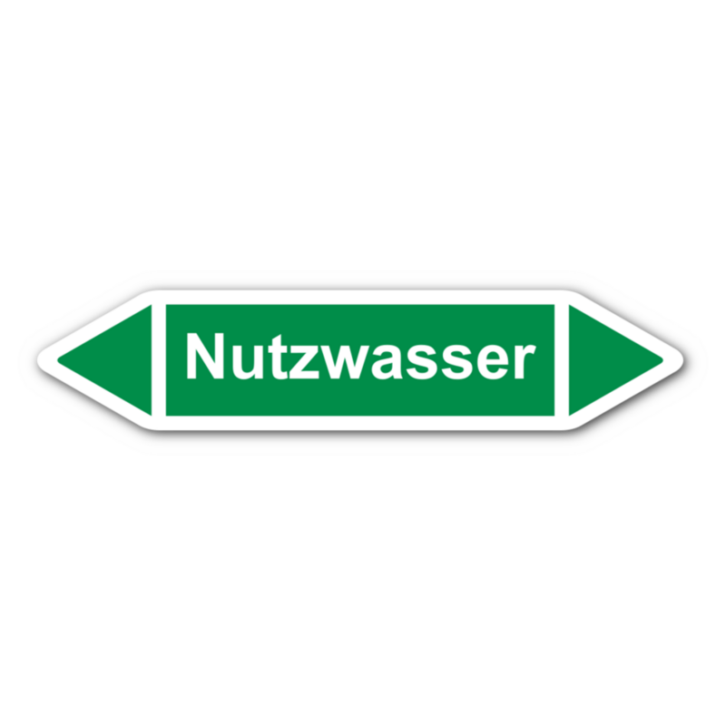 Rohrleitungskennzeichnung „Nutzwasser“