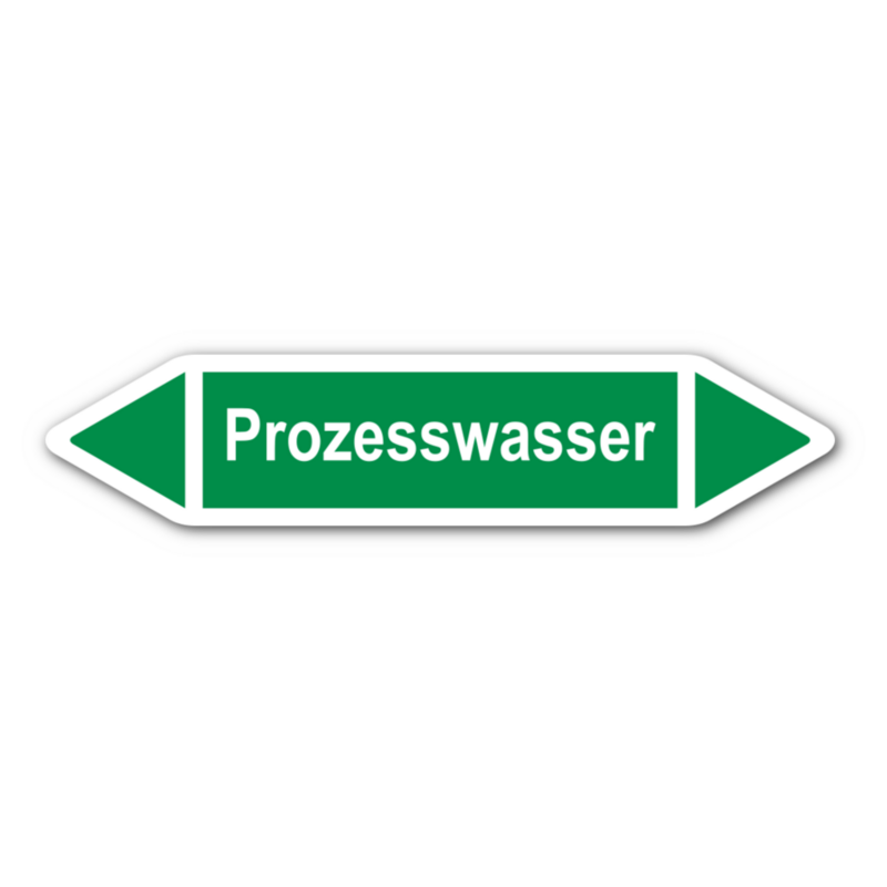 Rohrleitungskennzeichnung „Prozesswasser“