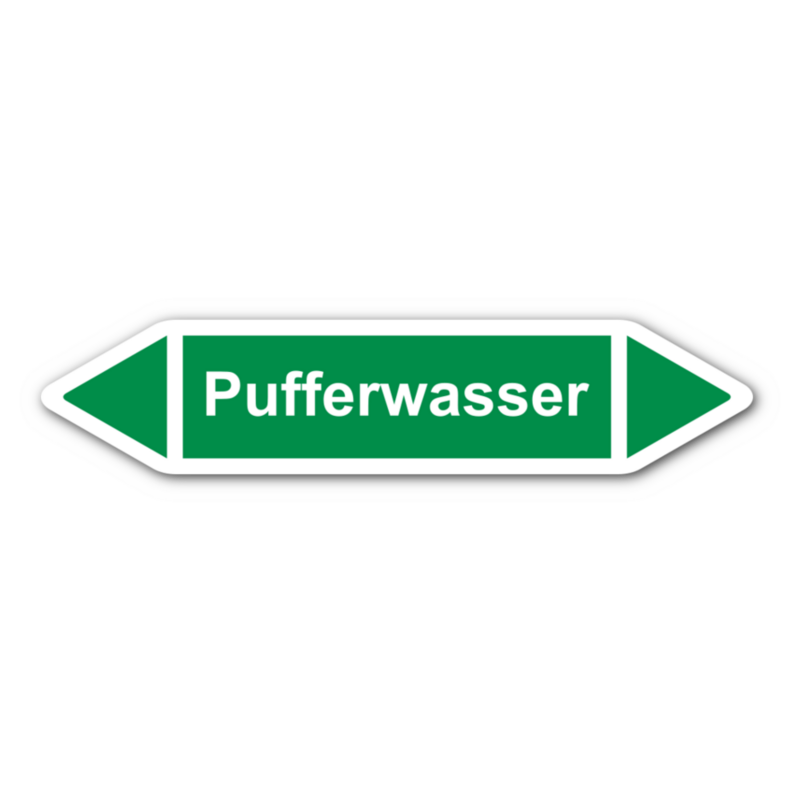 Rohrleitungskennzeichnung „Pufferwasser“