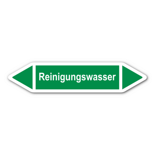 Rohrleitungskennzeichnung „Reinigungswasser“
