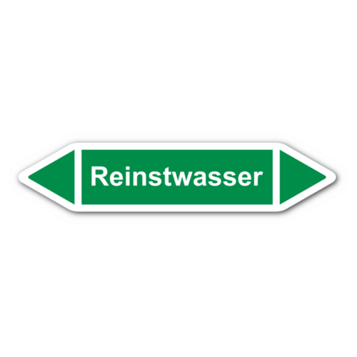 Rohrleitungskennzeichnung „Reinstwasser“