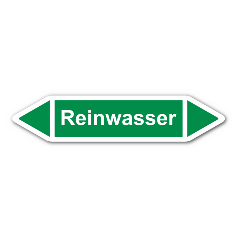 Rohrleitungskennzeichnung „Reinwasser“