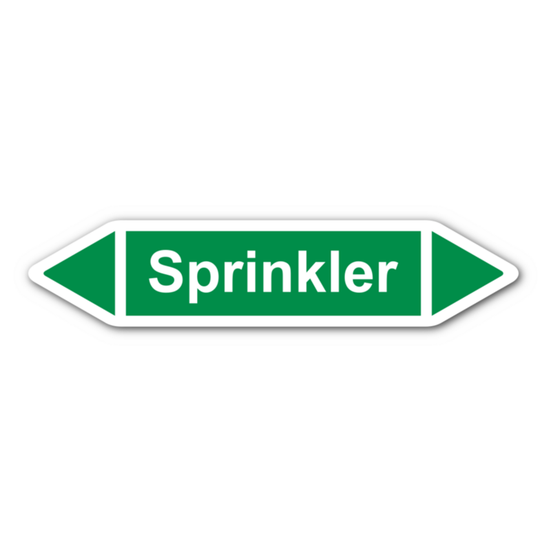 Rohrleitungskennzeichnung „Sprinkler“