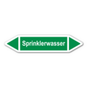 Rohrleitungskennzeichnung „Sprinklerwasser“