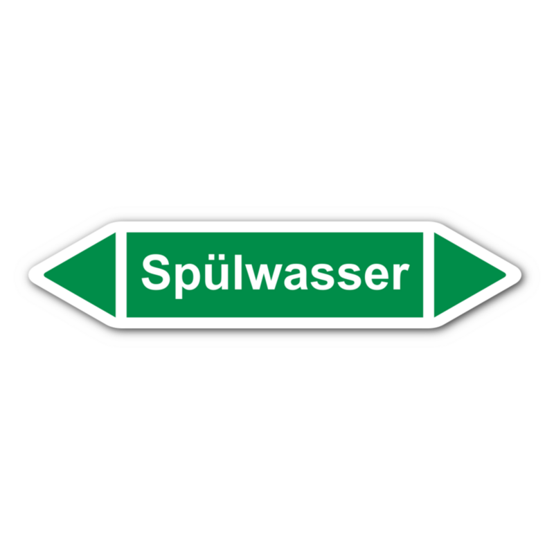 Rohrleitungskennzeichnung „Spülwasser“