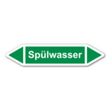 Rohrleitungskennzeichnung „Spülwasser“